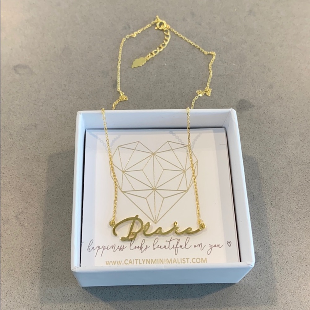 NWT ‘Blake’ or ‘Blare’ name gold necklace